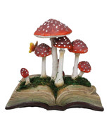 Enchanted Fairy Garden Toadstool Mushrooms Sprouting from Spell Book Fig... - €32,88 EUR