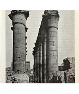 1942 Egypt Colonnade of Amenhotep III Historical Print Antique Ephemera ... - $394.38 MXN