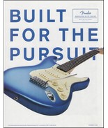 Fender American Elite Series Blue Stratocaster guitar ad 2016 advertisement - $86.82 MXN