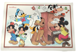 Vintage Mickey Mouse and Friends Piano Vinyl Placemat Activity Sheet 1980s - £18.18 GBP