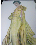 Elegant Yellow Dress - Art Print - $75.48 MXN