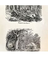 Civil War Scenes Army 1881 President Garfield Wood Engraving Victorian D... - €25,77 EUR