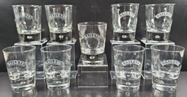 9 Pc Baileys Irish Cream Rocks Glasses Bubble Base Set Old Fashioned Bar... - $98.67