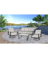 Modern High Back Swivel Sofa Set - Seashell - $4,413.97 CAD