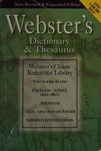Webster&#39;s 2 in 1 Dictionary and Thesaurus - $52.52 MXN