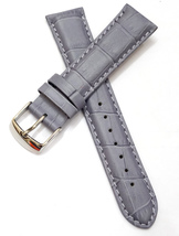 18mm 20mm 22mm 24mm Gray Watch Band Strap With Silver Buckle - £14.06 GBP