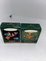 2 Hallmark Pooh Collection Piglet Tigger  Miniature 1999-2000 Skating With Pooh - £10.23 GBP