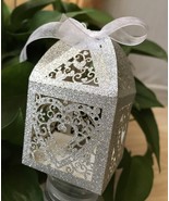 100pcs Laser Cut Wedding Gift Boxes,Candy Boxes,Chocolate Boxes,Wedding ... - £37.74 GBP