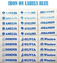5 10 25 30 40 Iron On Personalised Labels Tag Name School Uniforme Kid C... - £0.98 GBP+