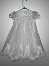 Rare White Sz 9 Mos Daddeese Lil Princess Dress by Christopher John Tripp FLAWS - £138.45 GBP