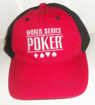 NEW MENS WORLD SERIES OF POKER BLACK W/ RED NOVELTY BASEBALL HAT  ONE SIZE - £18.43 GBP