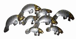 Beautiful Unique Nautical Aggregation Of Manatees Contemporary Metal Wall Art Gr - £62.21 GBP
