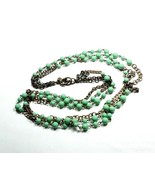 J CREW Multi Strand Faux Turquoise Blue Beaded Necklace - $287.37 MXN