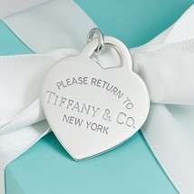 Jumbo Extra Large Please Return to Tiffany &amp; Co Heart Tag Pendant or Charm - £338.94 GBP