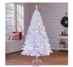 Stoneberry 6.5ft White Christmas Tree Multi Color Lights - £129.40 GBP