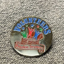 Vintage Gold Tone Volunteers Priceless Treasures Lapel Pin KG - £9.34 GBP