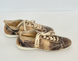 Pikolinos Snake Print Low Women Comfort Sneaker Shoe Size 37 US 6.5 EUC Lace Up - £34.74 GBP