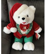 2006 Dan Dee Snowflake Teddy Bear Christmas Holiday White Stuffed Plush ... - £30.05 GBP