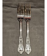 (2) Dinner Forks Wallace Ashford 18/10 Stainless Flatware - $27.81 CAD