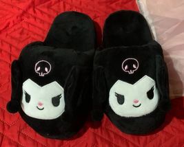 Sanrio Kuromi Movable Ears Cartoon Cute Cotton Slippers Plushie Shoes In... - $23.95