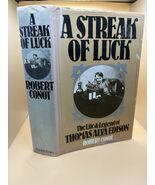 A Streak of Luck Robert Conot 1979 FIRST EDITION Thomas Edison HC w/DJ - $23.42
