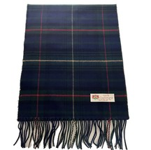100% CASHMERE SCARF Plaid Forest Navy Black / red / camel Made in England #L101 - £7.41 GBP