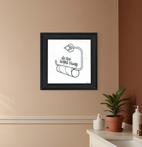 Empty Toilet Paper Roll Black Framed Print Wall Art - $101.49