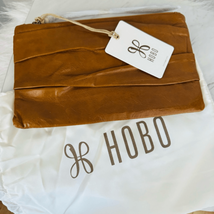 HOBO Waver Leather Wristlet Wallet Clutch Bag, Brown/Truffle, NWT - $92.57