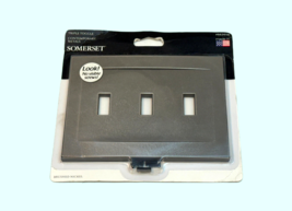 Somerset Triple Toggle Switchplate Cover Brushed Nickel 662658 No Visibl... - $9.90