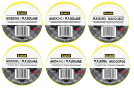 Scotch Expressions Masking Tape, 0.94 Inch x 20 Yards, Yellow 6 Pack - £20.66 GBP