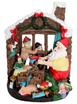 Santa Elves Workshop Scene Holiday Decor Christmas Gift Collection - £15.77 GBP