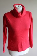 Vtg Andrew St John M Red Acrylic Turtle Cowl Neck Thin Sweater Top - £9.52 GBP