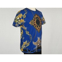 Men Crew T Shirt Makrom Turkey Medallion Chain Floral European 1217-421 Blue new image 4