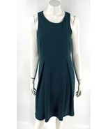 41 Hawthorn Stitch Fix Fit Flare Dress Size XL Teal Blue Black Polka Dot... - $48.57 CAD