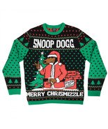 Snoop Dogg Merry Chrismizzle Ugly Christmas Sweater Multi-Color - £35.62 GBP