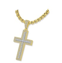 Cross Necklace,925 Sterling Silver 5A Cubic Cross - $256.11