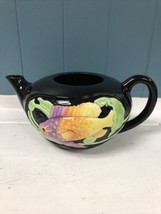 Vtg 80’s 90’s Colorful Koi Fish Decor Black Teapot Tropical Reef Tea Pot... - £19.41 GBP