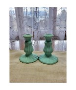 Vintage RumRill Candle Holders, Red Wing 454, Art Deco Pottery - $75.00