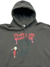 People Are Monsters Hoodie Sweatshirt Little Girl Scary Graphic Punk XL ... - $29.21
