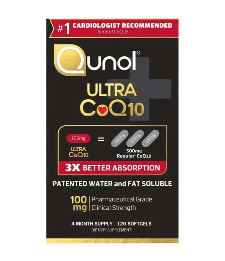 Qunol Ultra CoQ10 3X Better Absorption (100MG + 120 Softgels) EXP 03/2026+ NEW