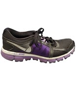 Nike Dual Fusion ST2 Running Shoes Youth Size 4 Black Purple Lace Up 456... - $37.04