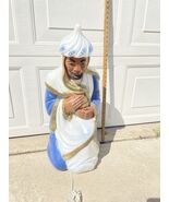 Vintage General Foam  27’ Christmas Nativity Red King Wise Man Magi Blow... - $2,270.08 MXN