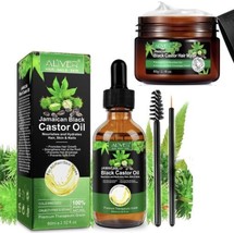 Jamaican Black Castor Oil , Organic 100% Pure Cold Pressed Hair Growth Oil+mask - £14.30 GBP