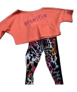Les Tout Petits Sz 5 &quot;Selfie&quot; Top &amp; Leggings Outfit 5T - $617.40 MXN