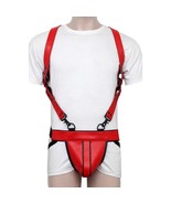 Mens Real Leather Full Body Harness Jockstrap Adjustable Straps Clubwear... - $1,790.47 MXN
