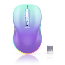 Wireless Mouse, Jiggler Mouse For Laptop - Led Mouse Rechargeable Computer Mice  - £32.04 GBP