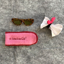 American Girl Doll Sunglasses With Protective Case Animal Print Brown + Hair-Tie - £8.23 GBP