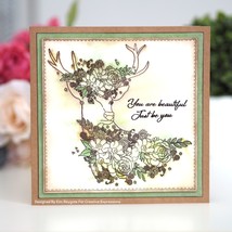 Creative Expressions Designer Boutique A5 Clear Stamp-Flowers &amp; Antlers - £13.32 GBP