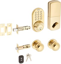 Milocks Xfk-02P Digital Deadbolt Door Lock And Passage Knob Combo For Exterior - £79.98 GBP
