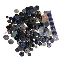 Lot 160+ Vintage Estate Sale Buttons Various Sizes Mostly Black Dark Blu... - £7.46 GBP